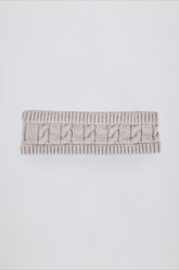 Cable-Knit Headband in Grey Marl